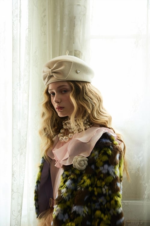 Floral Motif Faux Fur Jacket,,Floral Motif Faux Fur Jacket,Jackets,Outerwear,Season (SS) Look,pearl,Knitted,Knitted coats,Jackets,Outerwear,Season (SS) Look