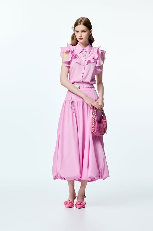 Pink Taffeta Bubble Skirt,Tutu skirts,Tutu skirts