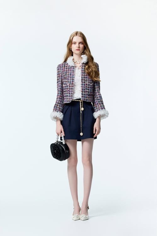 Navy Puff Short Skirt,Mini skirts