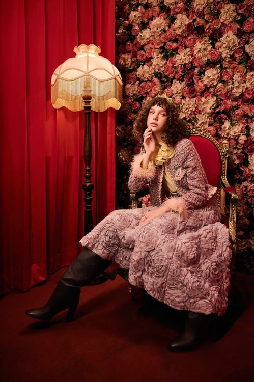 Grey 3-D Rose Maxi Skirt,Tutu skirts,Tutu skirts