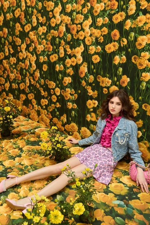 Floral Print Heart Pattern Shorts,Skorts