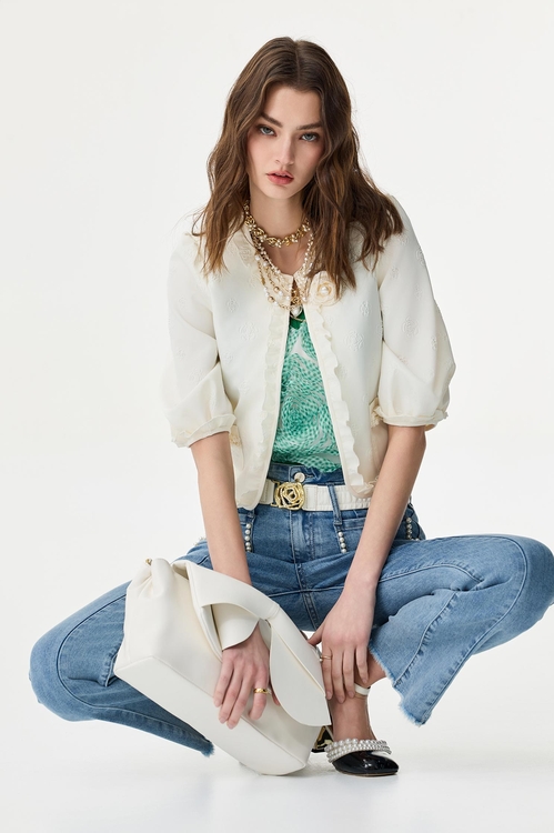 Front Slit Fitted Jeans,Bell-bottoms,Bell-bottoms,Bell-bottoms