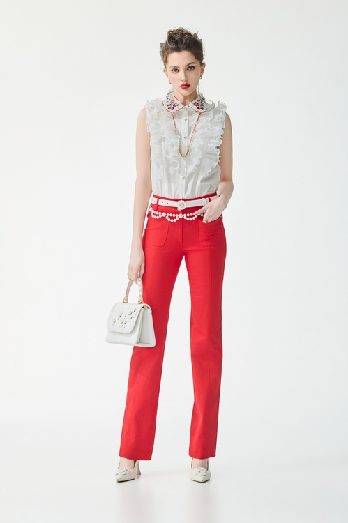 Chili Red Slim Fit Pants,,,Season (SS) Look,pants,Jumpsuits,Tops,bestselling,Season (SS) Look,sleeveless tops,Tops,Embroidered,Season (SS) Look,White tops,sleeveless tops,sleeveless tops,Tops,bestselling,Season (SS) Look,sleeveless tops,bows,Season (SS) Look,Lace,Midi skirts,Tops,Embroidered,Season (SS) Look,Mesh fabric,Season (SS) Look,Denim,Jeans,pants