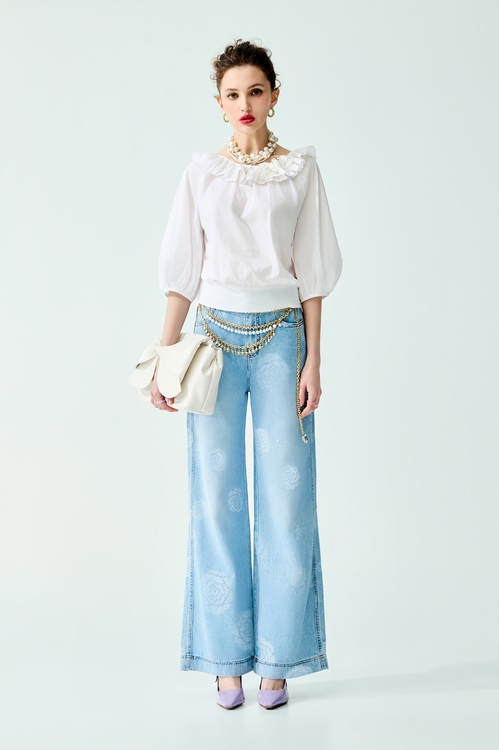 Rose Motif Sequin Wide Leg Jeans,,,Jackets,Embroidered,Outerwear,Season (SS) Look,Floral,Mesh fabric,Lace,Tops,Season (SS) Look,White skirts,Midi skirts,Tops,Season (SS) Look,pearl,White tops,Lace,bows,Tops,Season (SS) Look,Floral,Mesh fabric,Midi skirts,Season (SS) Look,Denim,Jeans,pearl,pants
