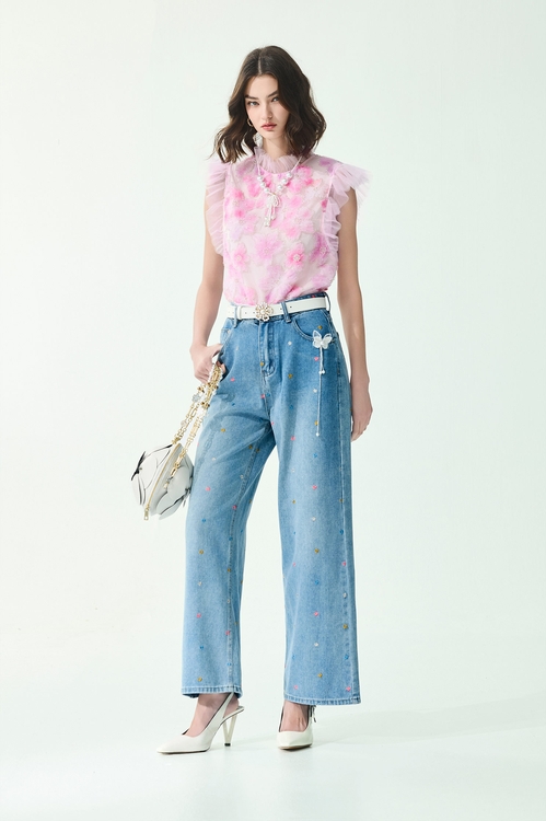 Multi Colour Floral Embroidery Wide Leg Jeans,,Multi Colour Floral Embroidery Wide Leg Jeans,Culottes,Season (SS) Look,pants,Bell-bottoms,Season (SS) Look,pants,Black pants,Season (SS) Look,pants,Skorts,Chiffon,Black pants,Season (SS) Look,Shorts,pants,Black pants,Bell-bottoms,Season (AW) Look,pants,Knitted,Embroidered,Season (SS) Look,Denim,Jeans,pearl,pants