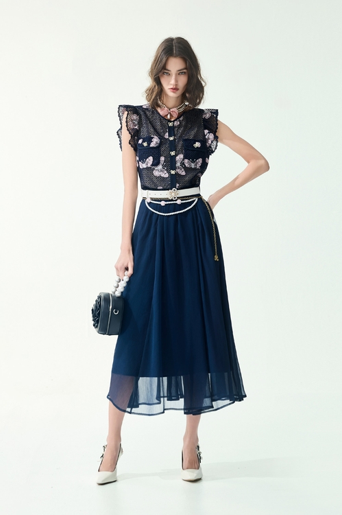 Butterfly Embroidery Maxi Dress,,Butterfly Embroidery Maxi Dress,Dresses,Season (SS) Look,Dresses,Embroidered,Season (SS) Look,Plaid,Lace,Chiffon