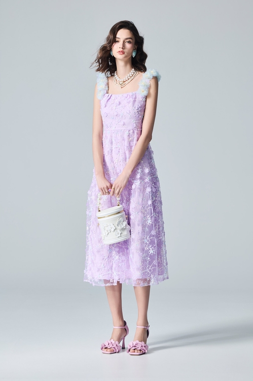Full Lace Floral Strap Maxi Dress,dresses,Dresses