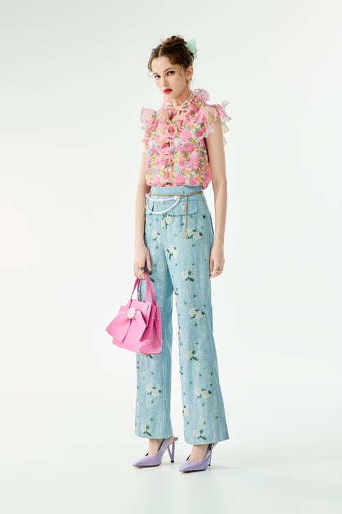 Floral Print Ruffle Detail Vest,,Floral Print Ruffle Detail Vest,Season (SS) Look,Mesh fabric,Midi skirts,Jackets,Outerwear,Season (SS) Look,Dresses,Season (SS) Look,sleeveless tops,Tops,Season (SS) Look,sleeveless tops,Chiffon