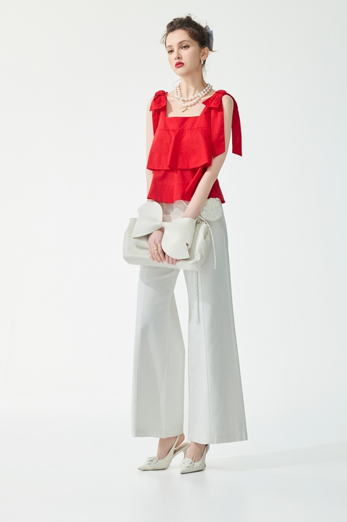 Chili Red Double Layer Vest,,,Season (SS) Look,pants,Jumpsuits,Tops,bestselling,Season (SS) Look,sleeveless tops,Tops,Embroidered,Season (SS) Look,White tops,sleeveless tops,sleeveless tops,Tops,bestselling,Season (SS) Look,sleeveless tops,bows