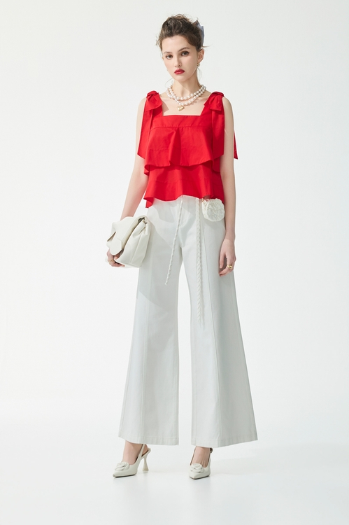 Chili Red Double Layer Vest,,,Season (SS) Look,pants,Jumpsuits,Tops,bestselling,Season (SS) Look,sleeveless tops,Tops,Embroidered,Season (SS) Look,White tops,sleeveless tops,sleeveless tops,Tops,bestselling,Season (SS) Look,sleeveless tops,bows