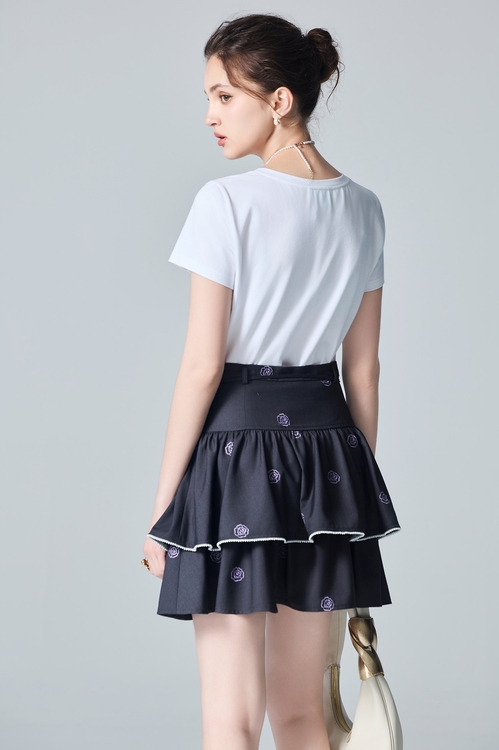 Front Graphic Print Short Sleeve Tee,dresses,Dresses