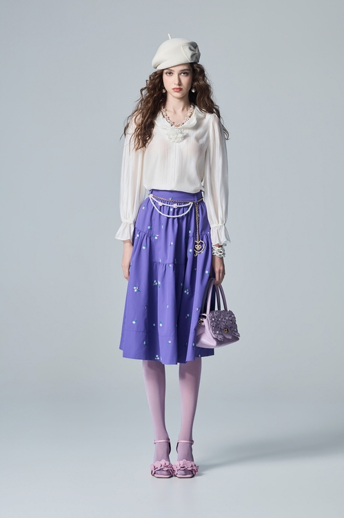 Ruffle Neckline Long Sleeve Top,,Ruffle Neckline Long Sleeve Top,Jackets,Embroidered,Outerwear,pearl,Season (AW) Look,Mesh fabric,pearl,Season (AW) Look,Layered skirts,Lace,Midi skirts,Chiffon,V-Neck T shirts,Tops,Season (AW) Look