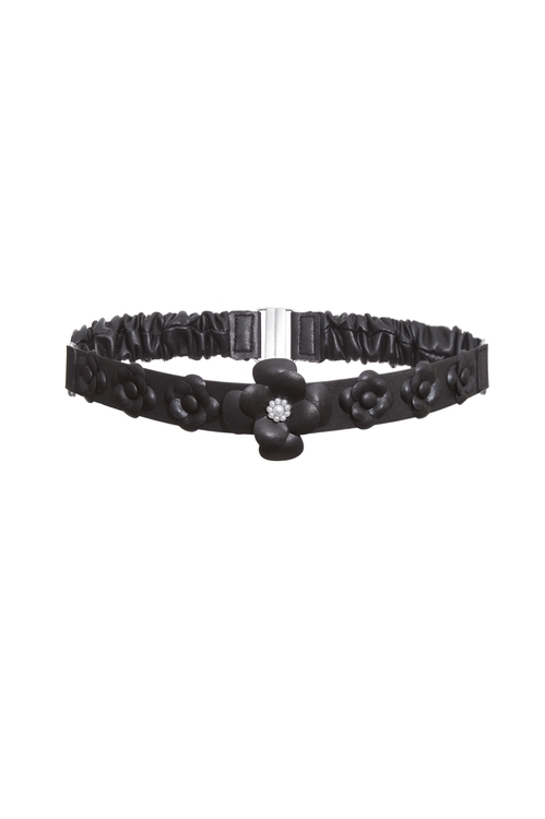 3-D Floral Detail Leather Belt,,3-D Floral Detail Leather Belt,Season (SS) Look,pearl,Belts,Leather
