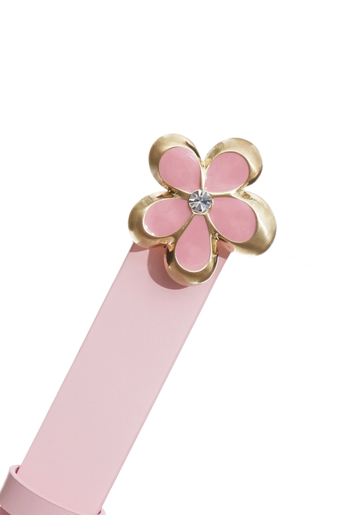 Diamonte Floral Leather Belt,Leather,Leather