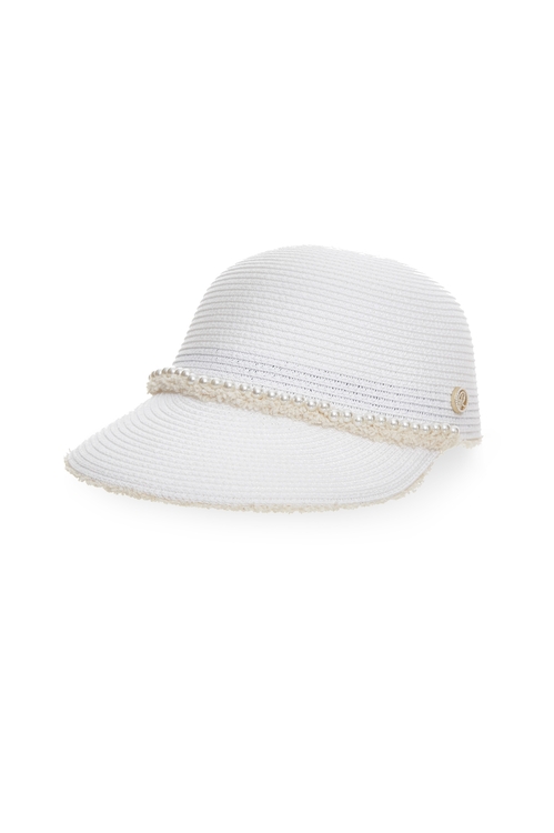Pearl Detail Straw Hat,,Pearl Detail Straw Hat,Hats,Season (SS) Look,pearl