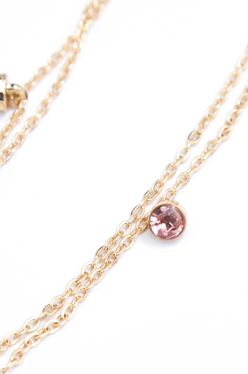 Floral Pendent Double Layer Necklace,,Floral Pendent Double Layer Necklace,Season (SS) Look,Necklaces,Season (SS) Look,pearl,Necklaces