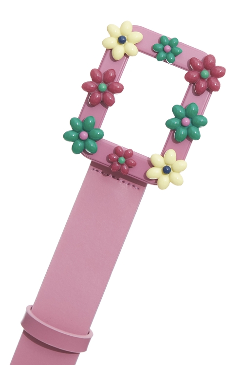 Floral Detail Leather Belt,,Floral Detail Leather Belt,Season (SS) Look,Belts,Leather