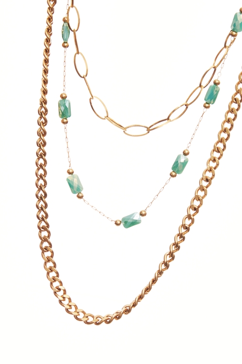 Triple Layer Asymmetric Necklace,,Triple Layer Asymmetric Necklace,Season (SS) Look,Necklaces
