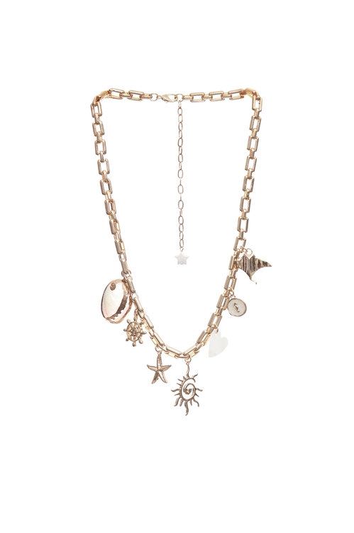 Seashell Pendant Necklace,,Seashell Pendant Necklace,Season (SS) Look,Necklaces