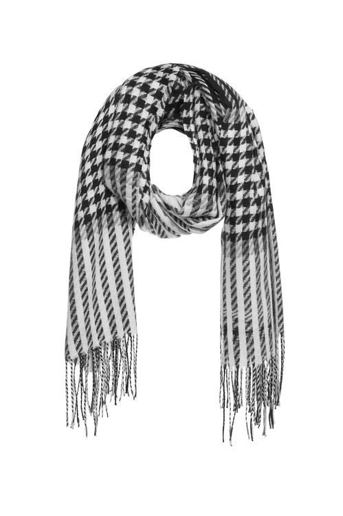 Classic Houndstooth Scarf,,Classic Houndstooth Scarf,Scarves,Season (AW) Look,Knitted