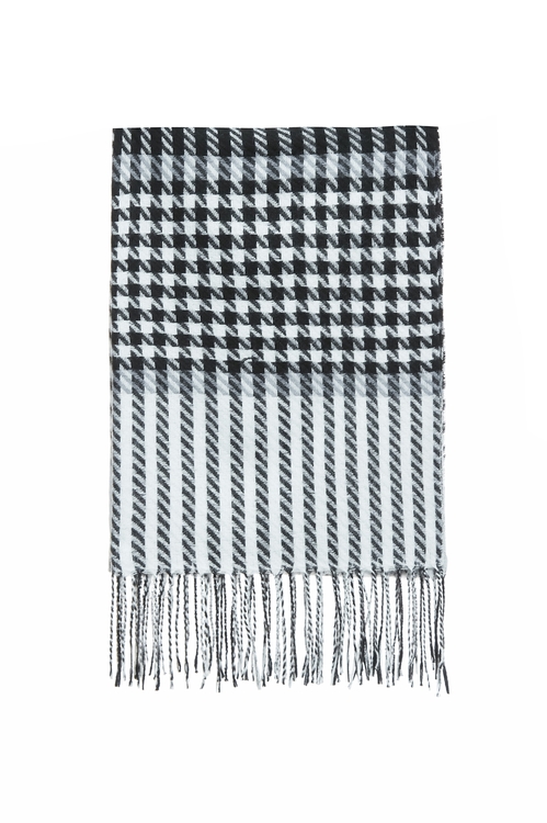 Classic Houndstooth Scarf,,Classic Houndstooth Scarf,Scarves,Season (AW) Look,Knitted