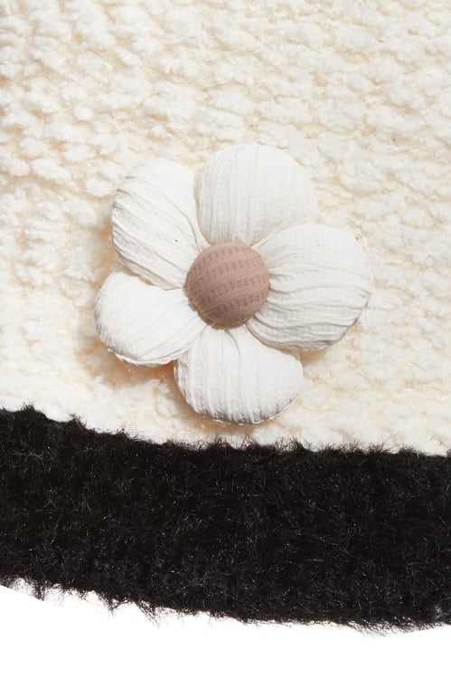 Floral Detail Fleece Hat,Hats