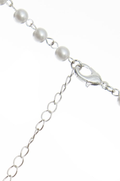 Bow Detail Pearl Necklace,Necklaces