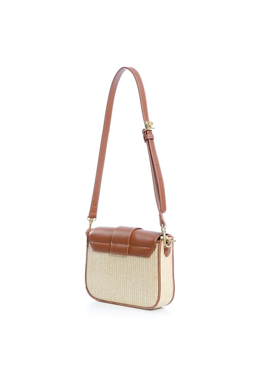Woven Snap Closure Sling Bag,Crossbody bags