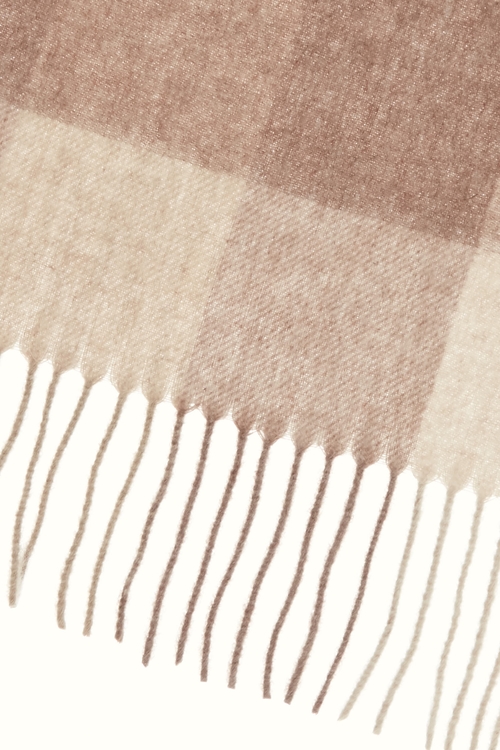 Checkered Print Scarf,Purewool