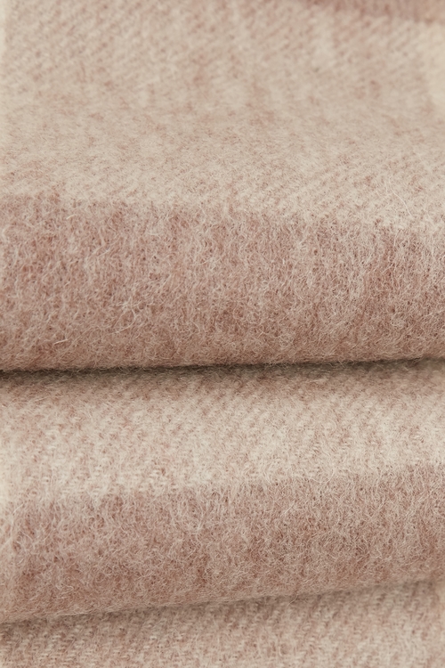 Checkered Print Scarf,Purewool