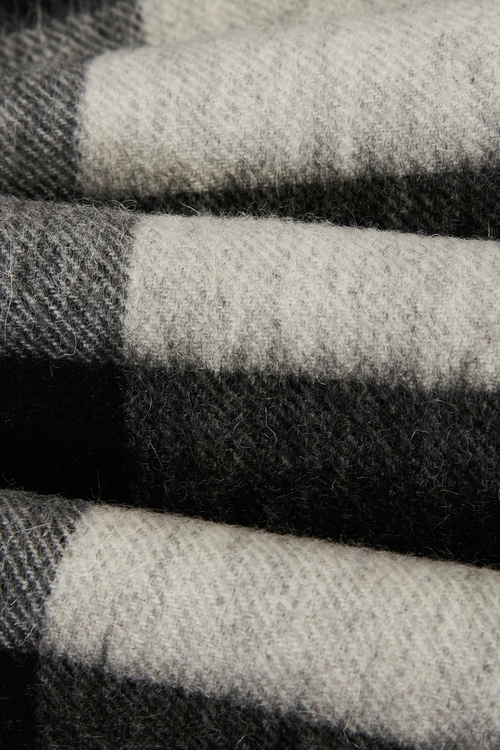 Checkered Print Scarf,Purewool