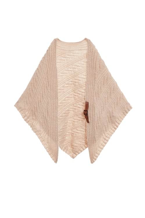 Textured Stripe Shawl,Knitted