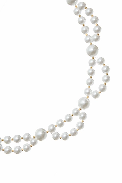 Leather Strap Pearl Necklace,,Leather Strap Pearl Necklace,pearl,Season (AW) Look,bows,Necklaces,Season (AW) Look,bows,Necklaces,pearl,Leather,Season (AW) Look