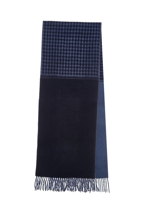 Classic Houndstooth Pure Wool Scarf,Purewool
