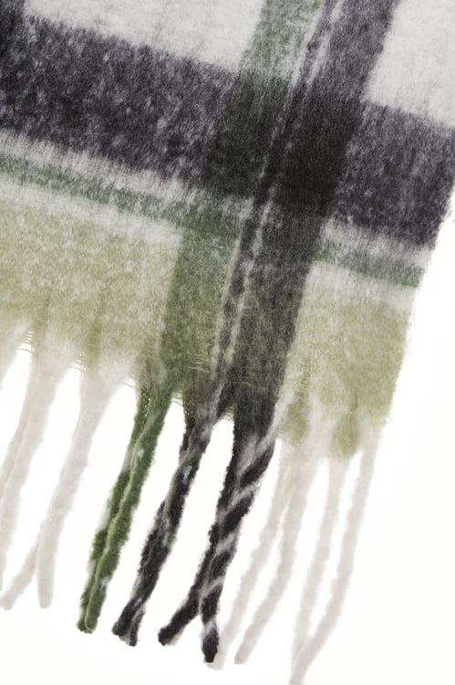 Warm Checkered Winter Scarf,Scarves