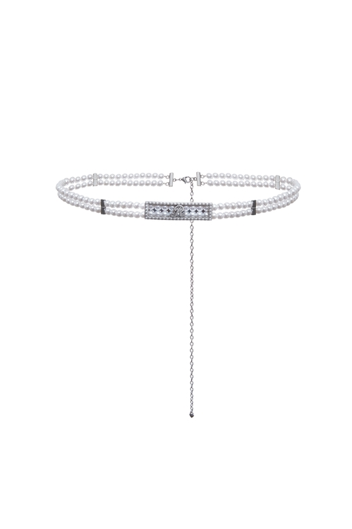 R Logo Pearl Chain Waist Belt,,R Logo Pearl Chain Waist Belt,Season (SS) Look,pearl