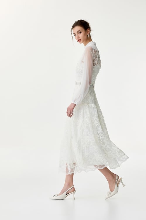 Floral Lace Long Sleeve Maxi Dress,Maxi dresses