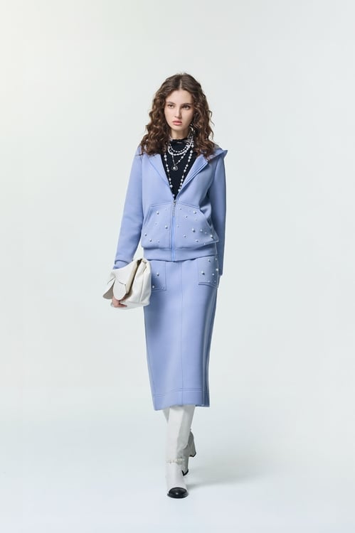 Pearl Detail Maxi Skirt,Midi skirts