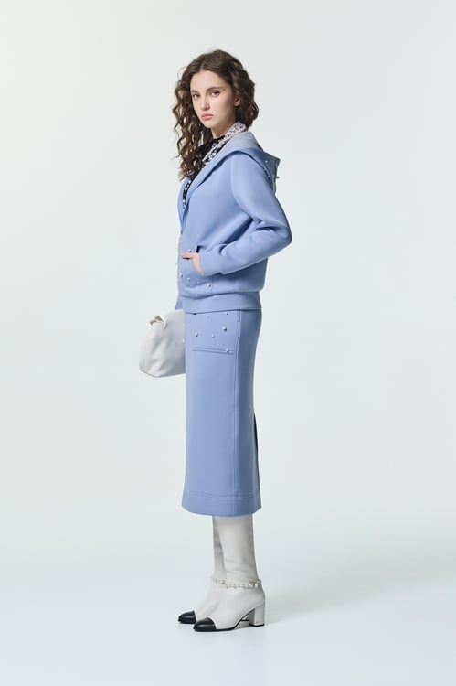 Pearl Detail Maxi Skirt,Midi skirts