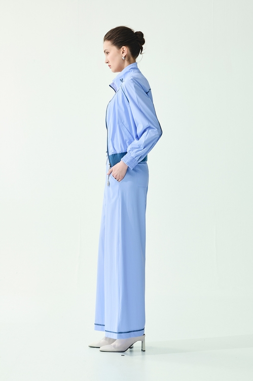 Contrast Stitch Detail Collagen Pants,Culottes,Culottes