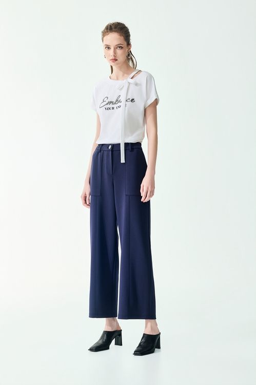 Straight Cut Casual Pants,Culottes,Culottes