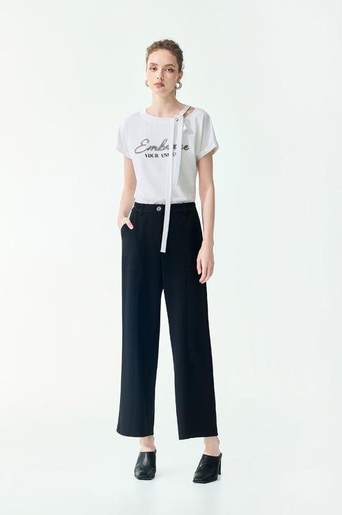 Straight Cut Casual Pants,Culottes,Culottes