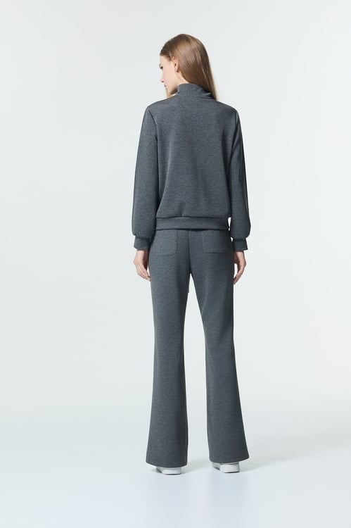 Boot Leg Casual Pants,Embroidered,Embroidered