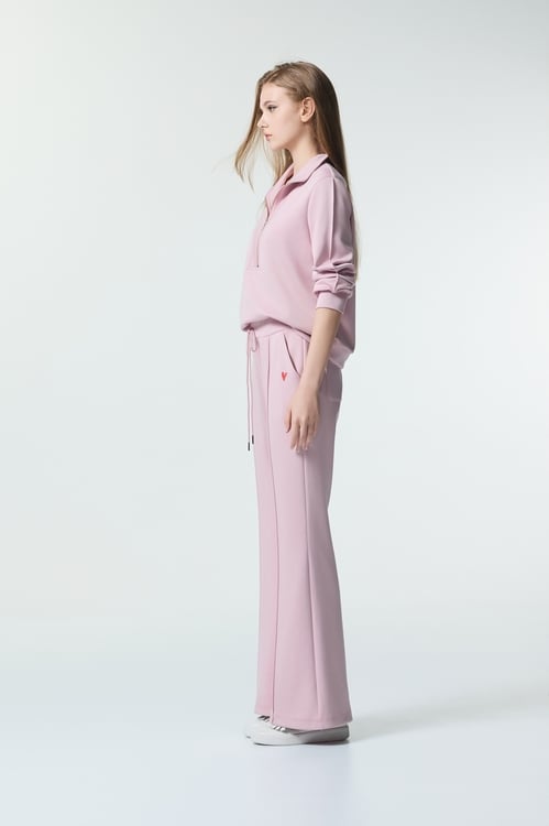 Boot Leg Casual Pants,Embroidered,Embroidered