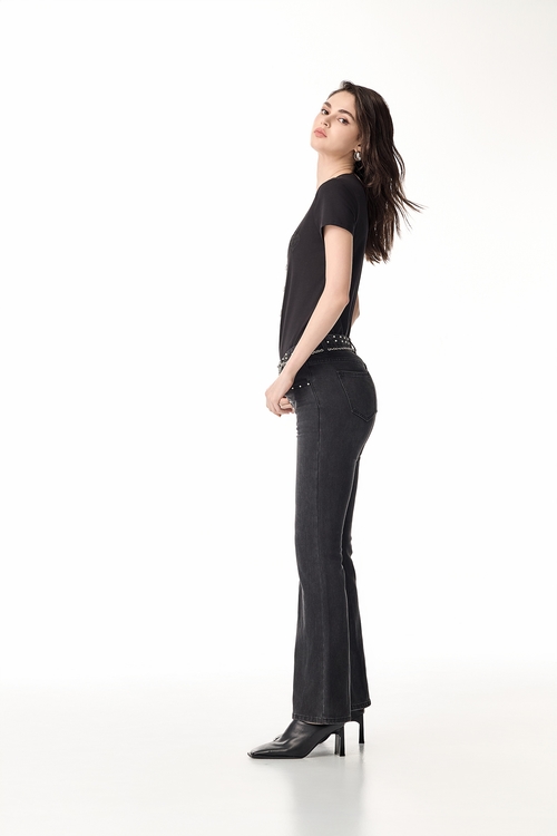 Boot Leg Pearl Detail Jeans,Bell-bottoms,Bell-bottoms,Bell-bottoms