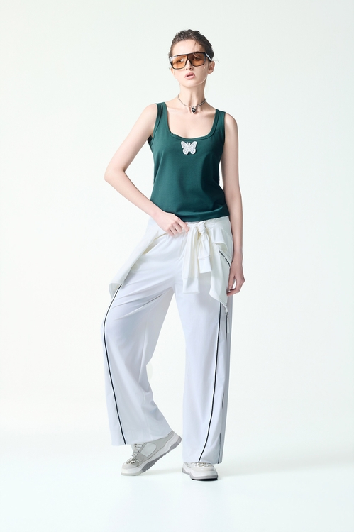 Beaded Butterfly Detail Tank Top,sleeveless tops,sleeveless tops,Sleeveless tops,sleeveless tops
