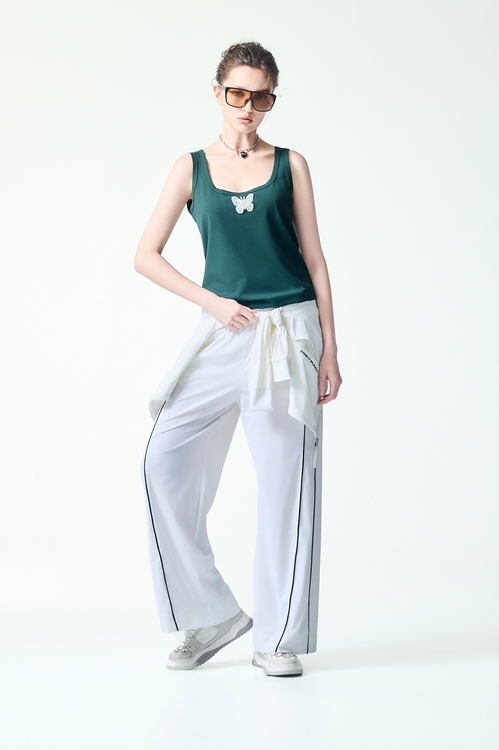 Beaded Butterfly Detail Tank Top,sleeveless tops,sleeveless tops,Sleeveless tops,sleeveless tops