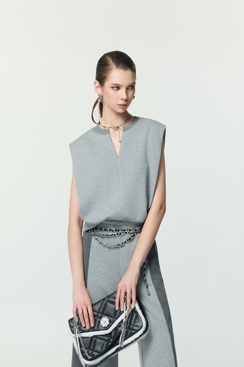 Casual Vest Wuth Heart Embroidery Logo,Embroidered,Embroidered