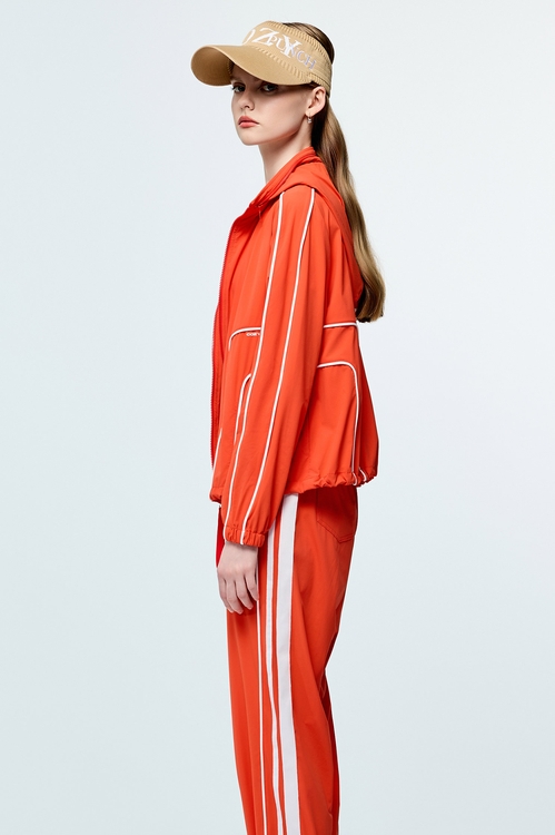 Contrast Trim Detail Sun Protection Collagen Jacket,Hoodie jackets