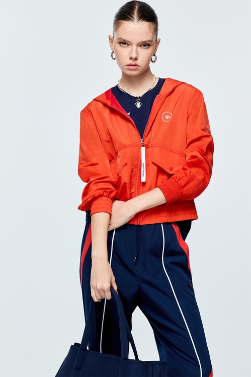 Chilli Red Hoodie Jacket,COZY PUNCH